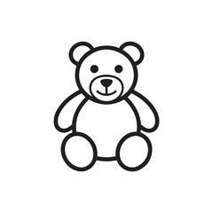 Teddy bear icon vector. Teddy bear vector design and illustration. Teddy bear silhouette isolated white background
