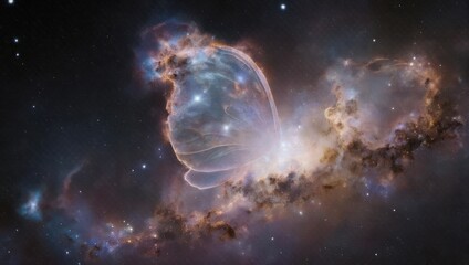 Stunning Cosmic Nebula with Vibrant Colors and Intricate Structures in Deep Space.