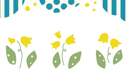 動画配信サイズ　昭和レトロでかわいいスズランの背景