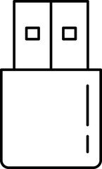 USB flash drive memory stick icon line art