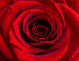 Close-up of a vibrant red flower, showcasing intricate petal details (1)