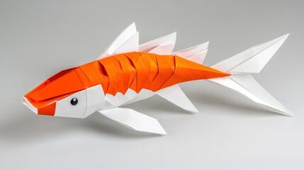 Origami koi fish art design