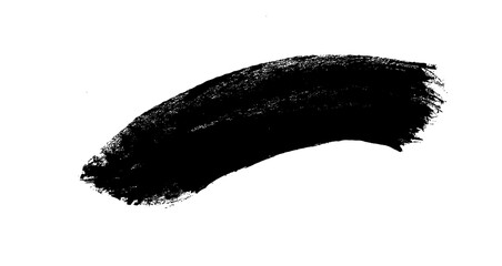 black ink brush strokes and lines hand-drawn grunge textures for graphic design isolat