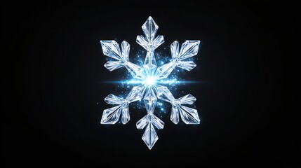 Detailed snowflake graphic design