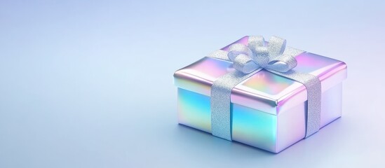 Pastel iridescent gift box