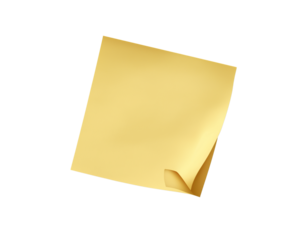Single yellow post-it note