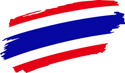 Thai flag, watercolor brush pattern, generate ai	