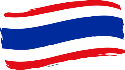 Thai flag, watercolor brush pattern, generate ai	