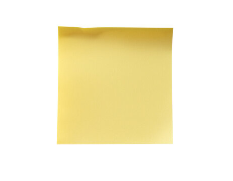Blank yellow post it note