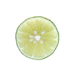 lime slice isolated on white