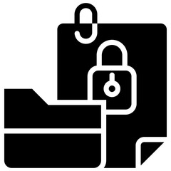 Data security icon for management productivity, business, website, application, printing, document, poster design, etc