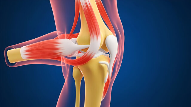 Illustration of human knee anatomy