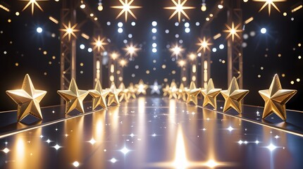 Coiled Yellow LED stars Fairy Lights on Green Wire. Warm Decorative Lighting for Holidays, Festive Ambience, Indoor and Outdoor Decor, Celebrations, and Cozy Seasonal Backgrounds.