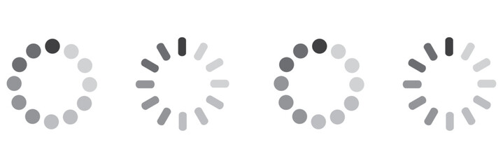Loading symbol load bar icon set