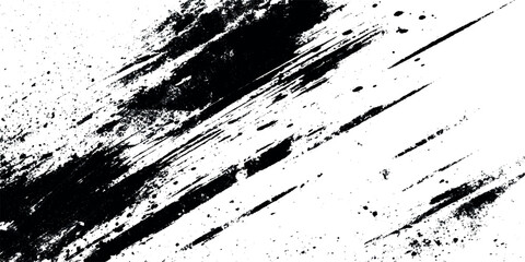 Grunge vector background Black and White Texture with crack like, lines, splatters, scratches, and ink like drips.