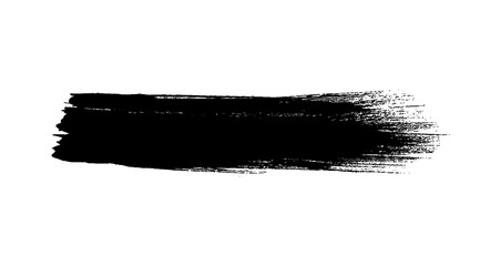 black ink brush strokes and lines hand-drawn grunge textures for graphic design isolat