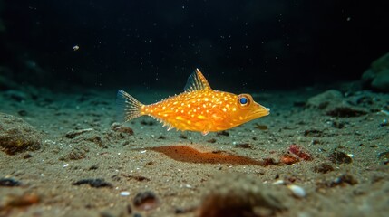Stunning Underwater Shot of a Spotted  Orange Fish
