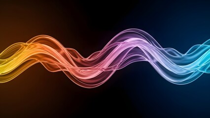Vibrant multicolored waveform graphic with gradient effect