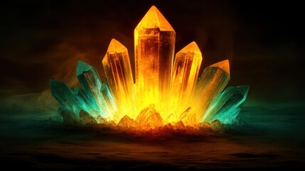 Radiant crystal cluster