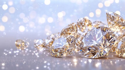 Diamonds on light background
