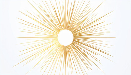 Fototapeta premium Radiant Golden Minimalist Circle