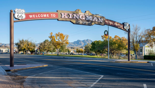 Welcome to Kingman landmark Arizona sign.