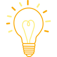 Cute Lamp Heart Illustration