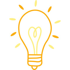 Cute Lamp Heart Illustration