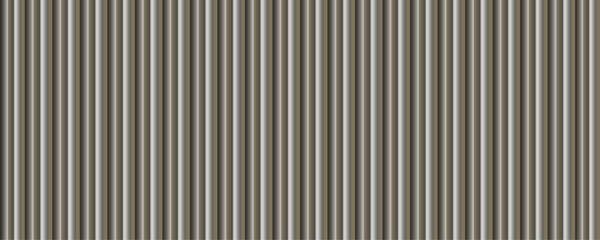 Golden corrugated metal sheets form a textured backdrop perfect for industrial or minimalist.Industry surface pattern background. Vector Illustration. © ATIA