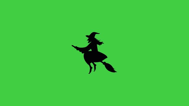 Dark silhouette of an old witch creating a mysterious and eerie mood, ideal for fantasy, magic, and horror visual concepts.
