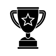 Achievement Trophy Icon on White Background.
