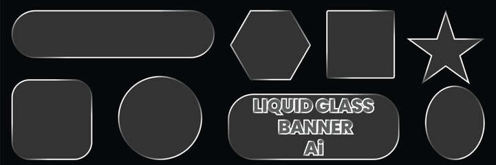 Light frame liquid glass smartphone icon interface isolated for dark theme.