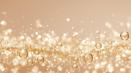 Luxury celebration background with champagne bubbles and soft golden highlights 