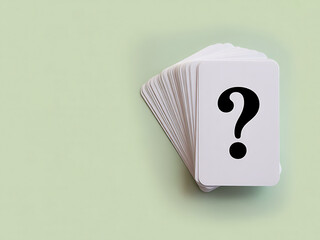 Question mark card representing uncertainty, mystery, and a need for answers