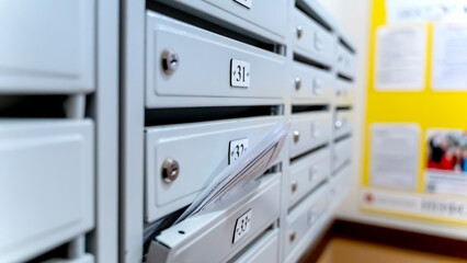 Utility bills in the mailbox. The concept of increasing tariffs for housing and communal services