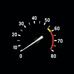 Car tachometer dial. Vector illustration