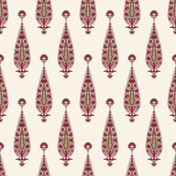 Indian ethnic flower seamless pattern design