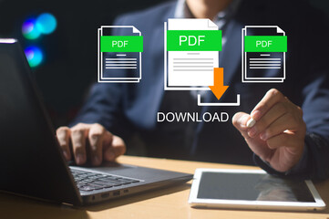 Download PDF files with online programs platform, and transform documents into portable document formats (PDF)—the conversion process of a document to another format. 