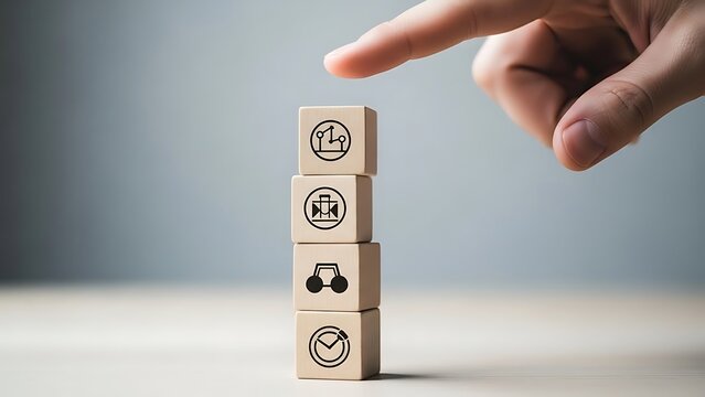 Building blocks representing digital lifestyle choices and modern technology integration - Powered by Adobe