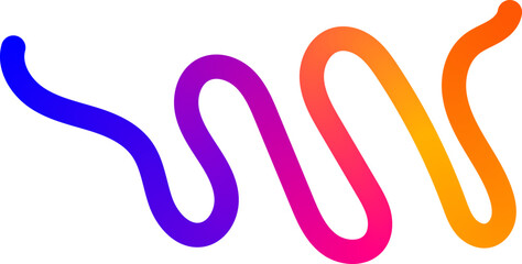 Dynamic abstract wavy line in a spectrum of vivid colors against a clean white backdrop