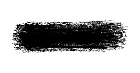 black ink brush strokes and lines hand-drawn grunge textures for graphic design isolat