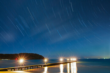 原岡桟橋(岡本桟橋)の星空