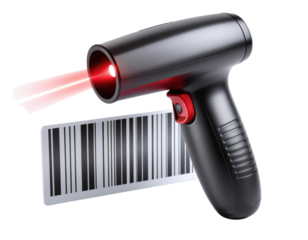 Barcode scanner in action