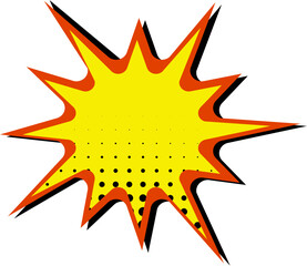 Comic Explosion Graphic Element, Comic Explosion, Comic Explosion Effect, Retro Comic Starburst Effects, Dynamic Pop Art Explosion Shape