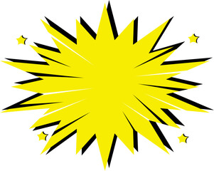 Comic Explosion Graphic Element, Comic Explosion, Comic Explosion Effect, Retro Comic Starburst Effects, Dynamic Pop Art Explosion Shape