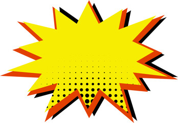 Comic Explosion Graphic Element, Comic Explosion, Comic Explosion Effect, Retro Comic Starburst Effects, Dynamic Pop Art Explosion Shape © Nabata Art