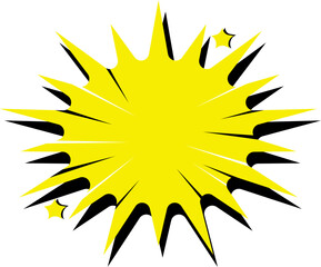 Comic Explosion Graphic Element, Comic Explosion, Comic Explosion Effect, Retro Comic Starburst Effects, Dynamic Pop Art Explosion Shape
