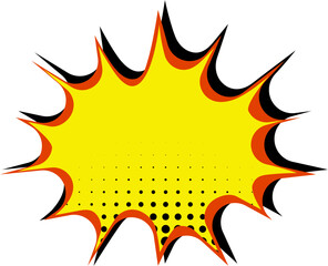 Comic Explosion Graphic Element, Comic Explosion, Comic Explosion Effect, Retro Comic Starburst Effects, Dynamic Pop Art Explosion Shape