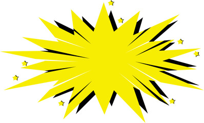 Comic Explosion Graphic Element, Comic Explosion, Comic Explosion Effect, Retro Comic Starburst Effects, Dynamic Pop Art Explosion Shape © Nabata Art