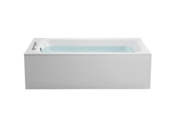 Modern Bathtub with Water on transparent background